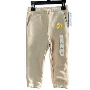 NWT Toddler Boys' Fleece Jogger Pants - Cat & Jack Khaki 2T